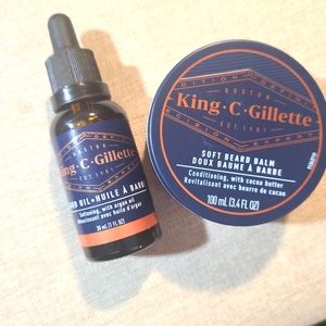 King Gillette Beard balm and oil set